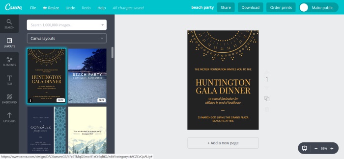 Image of the Canva Editor