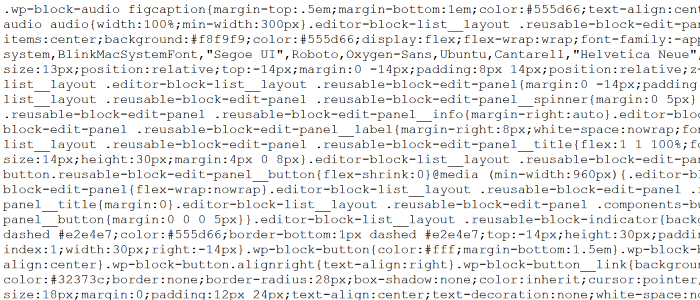 Gutenberg Stylesheet