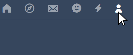 Image which shows which icon is the Tumblr Account Button
