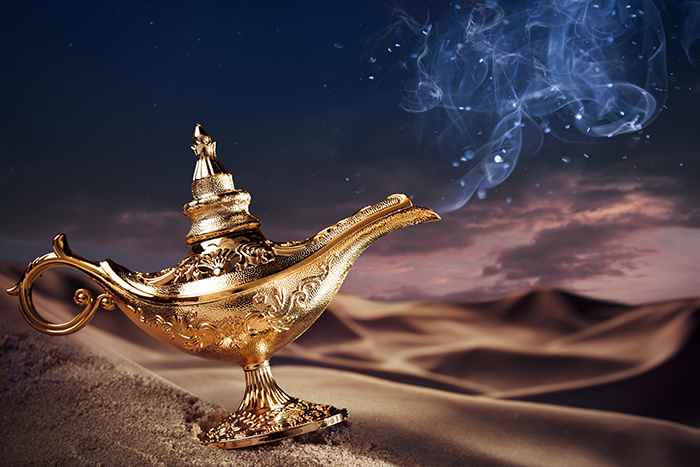 A genie's lamp